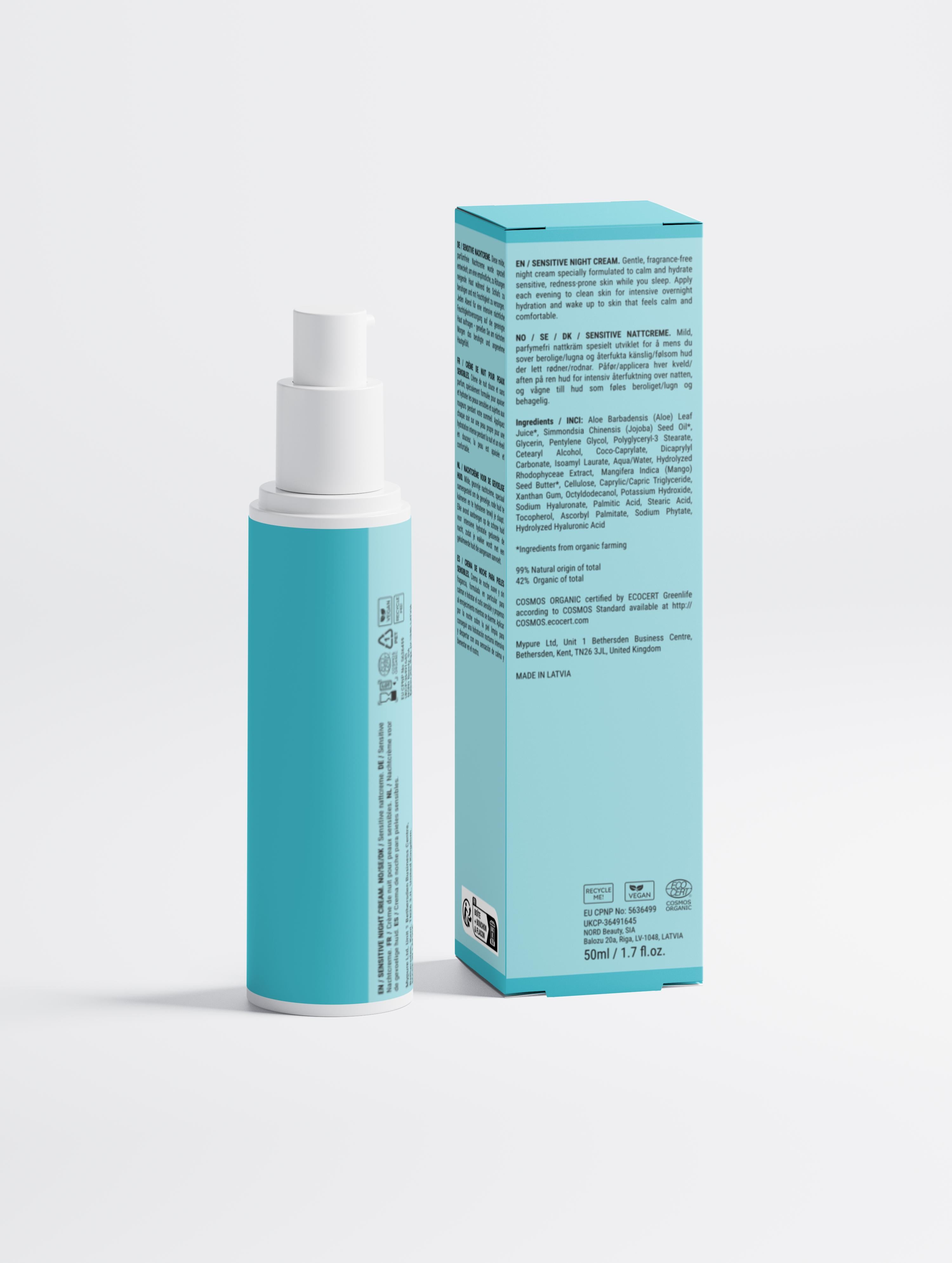 Sensitive Skin Overnight Cream, Fragrance-Free